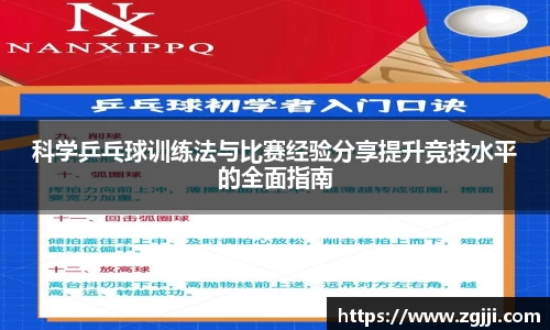 科学乒乓球训练法与比赛经验分享提升竞技水平的全面指南